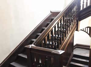 Original Jacobean staircase at the Old Bell Hotel in Derby