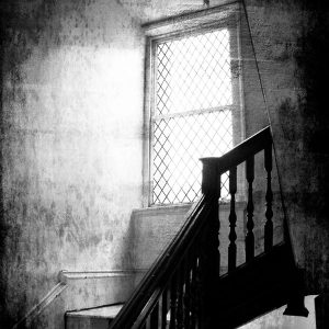 Authentic and beautiful Jacobean staircase at the Old Bell Hotel, Derby